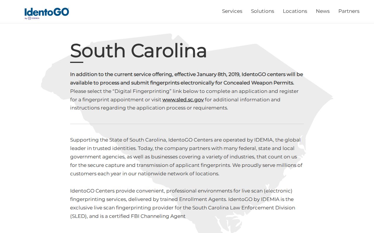 Edgefield County arrest lookup South Carolina fingerprint locations
